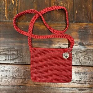 The Sak Red Crochet Crossbody Bag. EUC.